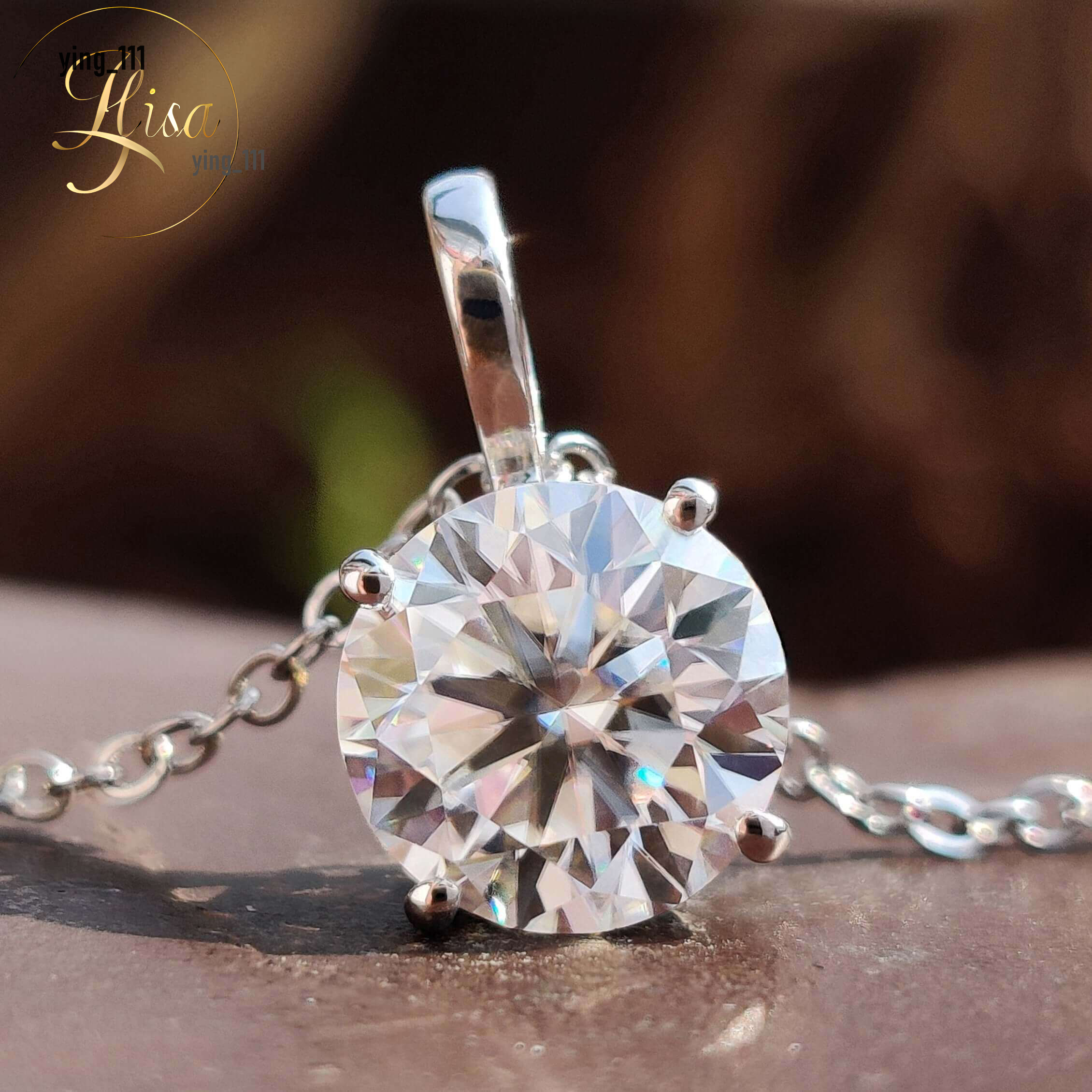 Advanced White Gold Lab Grown Diamond Pendant High Quality 925 Sterling Silver Necklace for Women Womens Jewelry