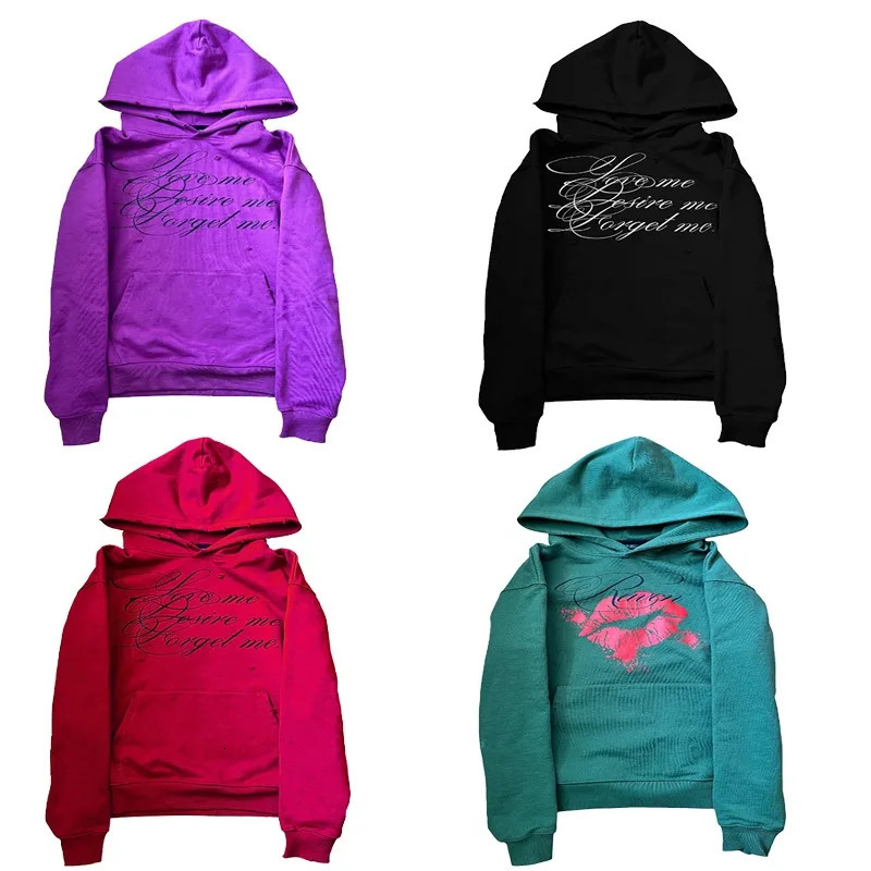 Harajuku zip up Hoodie Fashion Vintage Alphabet print pattern Y2K Casual Oversized Hoodie Men women Sweatshirt HipHop Streetwear 250826