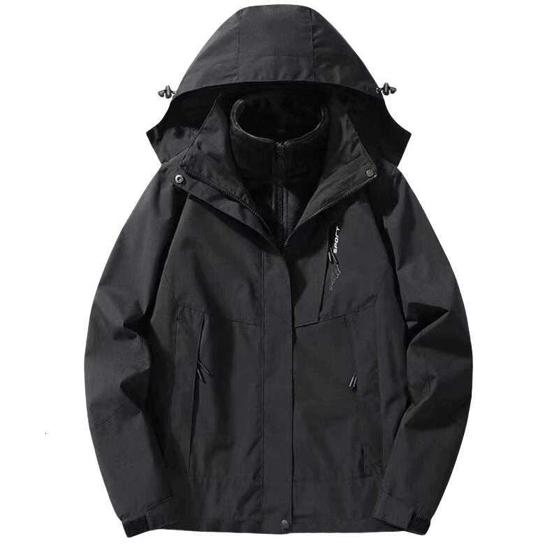 3in1 Detachable Hat Jacket for Men Hiking Jacket Winter Windproof and Waterproof Outdoor Travel Parks High Quality JacketXJ250826