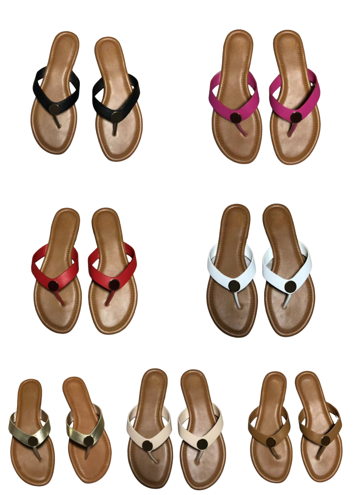 Créateur de mode pour femmes tongs femmes pantoufles plates sandales Lady Fashion Women's Outdoor plage décontractées pour l'été 32206