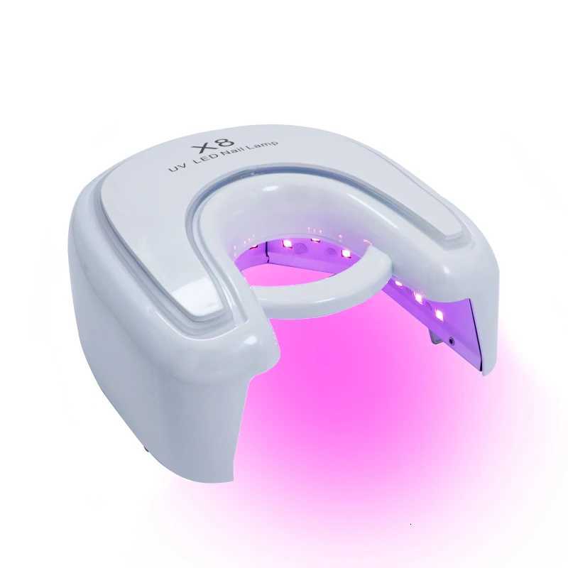 Red Light Cordless LED Nail Lamp Rechargeable Lithium Battery UV LED Nail Lamp Professional Cure 48w UV LED Lamp With USB Port M250826