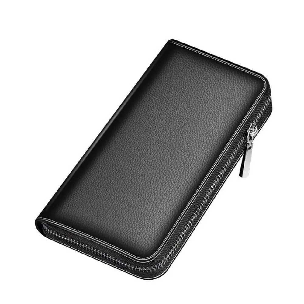 Fashion Zipper Long Wallet Luxury Mens Large Capacity Retro PU Leather Card Bag MultiCard Coin Purse Mens Wallet W250826