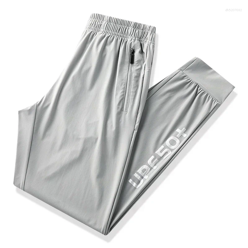 Men's Pants UPF50 Ice Silk Summer Loose Breathable Quick Drying Slow Running Sports Fitness Neutral Outdoor Mountaineering