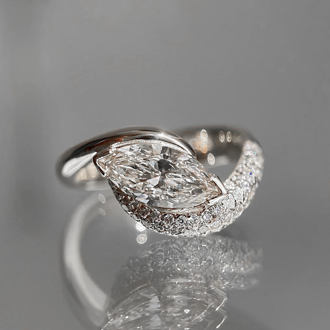 2025 Choucong Brand Wedding Rings Luxury Jewelry 925 Sterling Silver 18K Gold Fill Marquise Cut 5A Cubic Zircon CZ Diamond Gemstones Party Women Eng