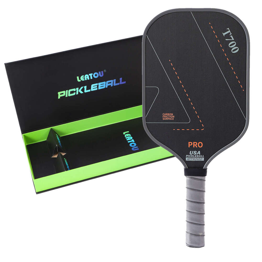 Professional Carbon Fiber T700 Pickleball Racket Textured Matte Rough 16Mm High-End Graphite PP Core Color Boxed