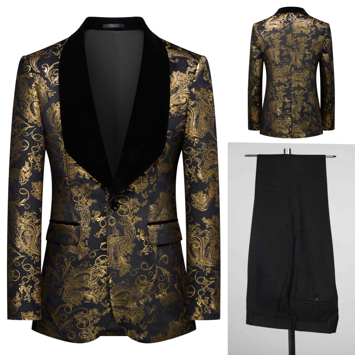 Jacquard Men Suit Party Business Wedding Men Suits Comfort 2-Pieces Tailor-Made Groom Groomsman Formal Occasions Spot Stocks BS890