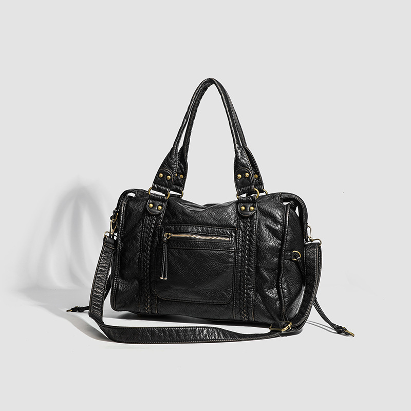 Free Shipping New Designer Bag French Retro Motorcycle Bag Single Shoulder Crossbody Bag Tote Bag Large Capacity Women's Bag Washable Bag Exqui