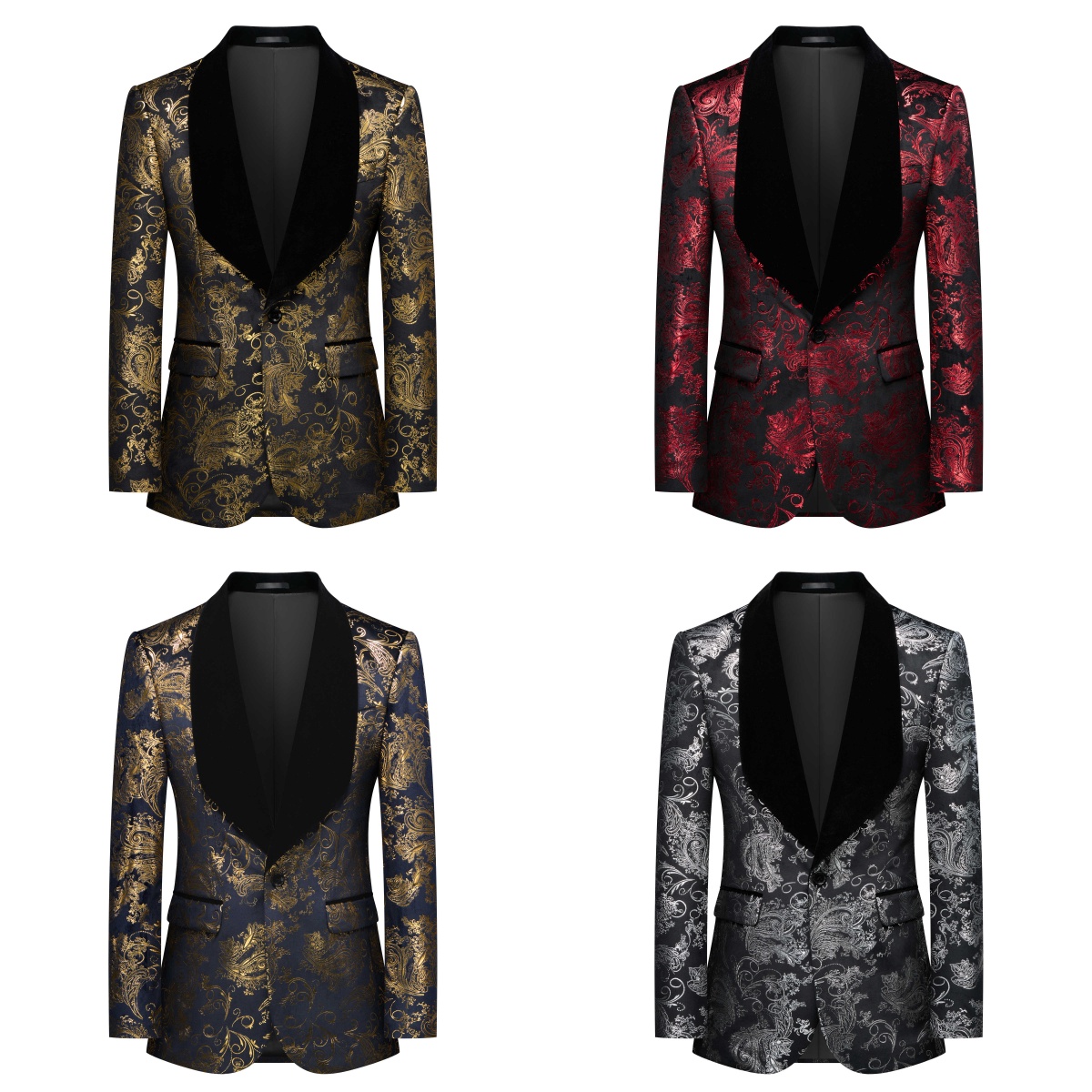 Fashion Men Suit Jacquard Business Wedding Men Suits Comfort One Coat Tailor-Made Groom Groomsman Formal Occasions Spot Stocks