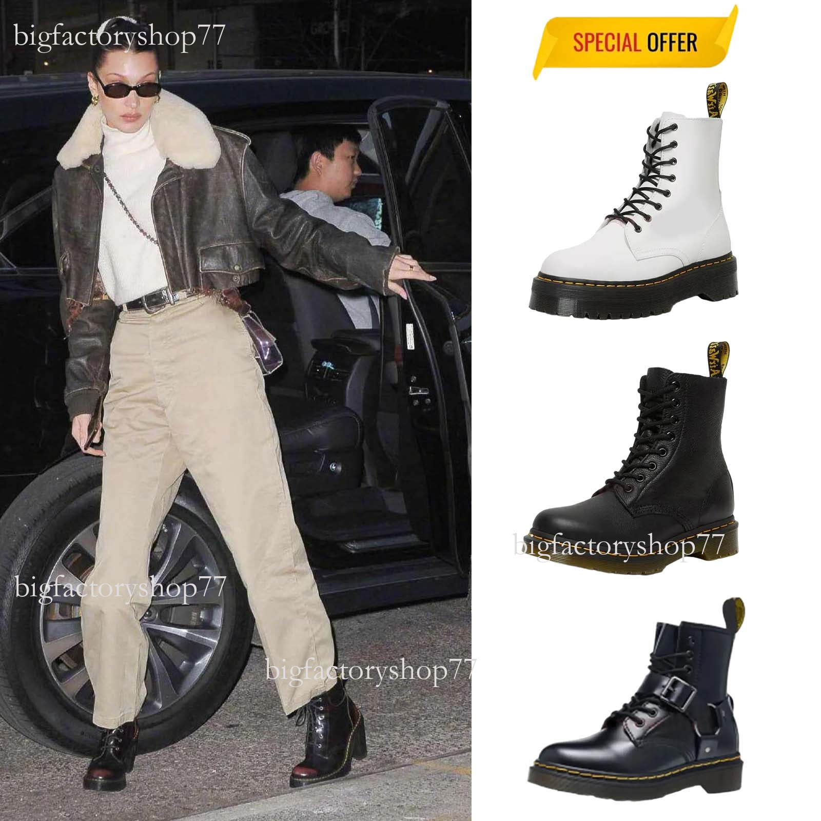 2025 New Designer Doccg Marting Boots Pattern Doc Womens Triple Black Classic Ankle Boots Mens Sneakers Designer Platform Boot Leather Oxford Bottom