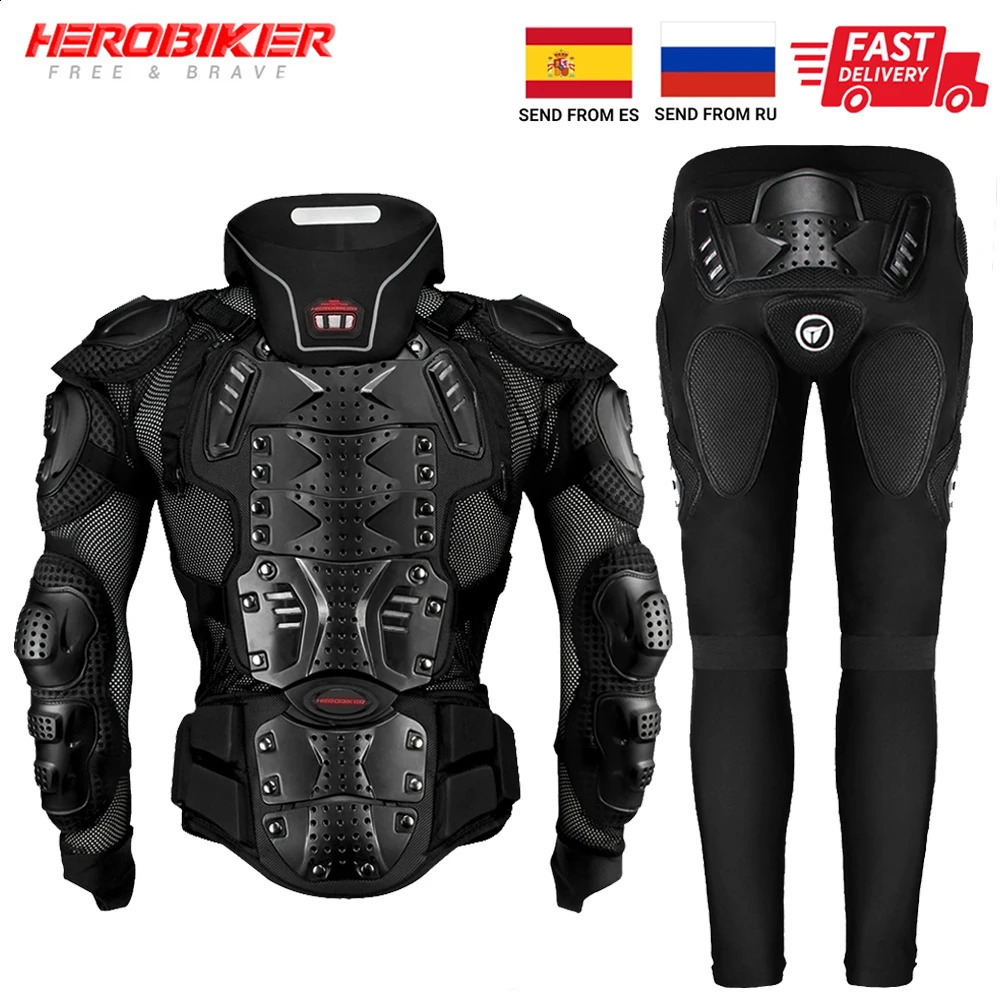 HEROBIKER Motorcycle Jacket Men Armor Moto Body Motocross Riding Racing Motorbike Protection S5XL 250827