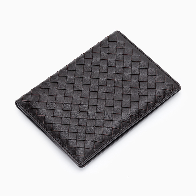 Free Shipping New Designer Bag Sheepskin Handwoven Passport Holder Unisex Genuine Leather Wallet Multifunctional Passport Clip Bag Exquisite Shoppin