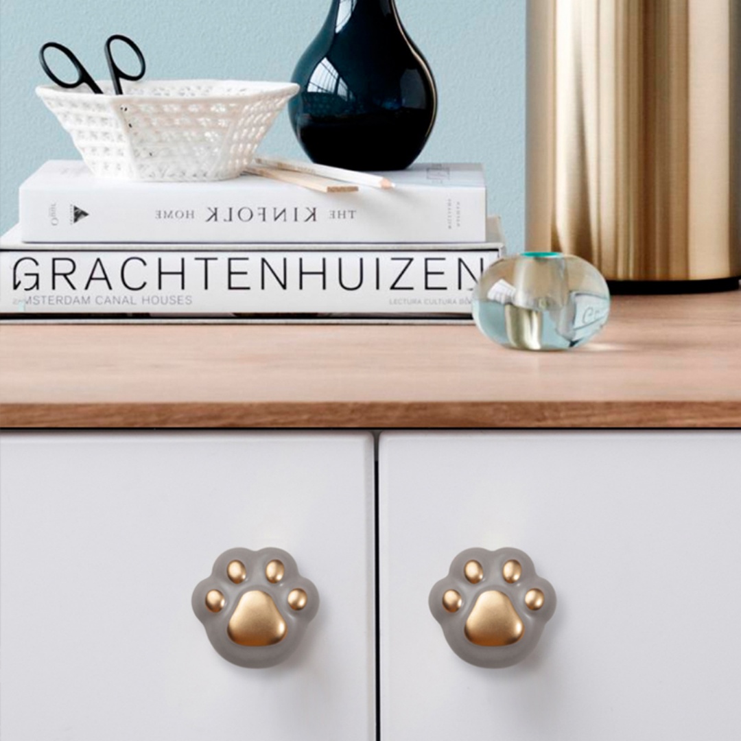 Durable Ceramic Cat Paw Handles: Ideal Decorative Hardware for Home Renovation & Styling-image-1072884488