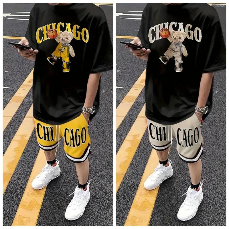 Men's Tracksuits 2025-26 Summer -selling Trend Design Luxury Suit 3D Printing Street Breathable Quick-drying T-shirt Shorts