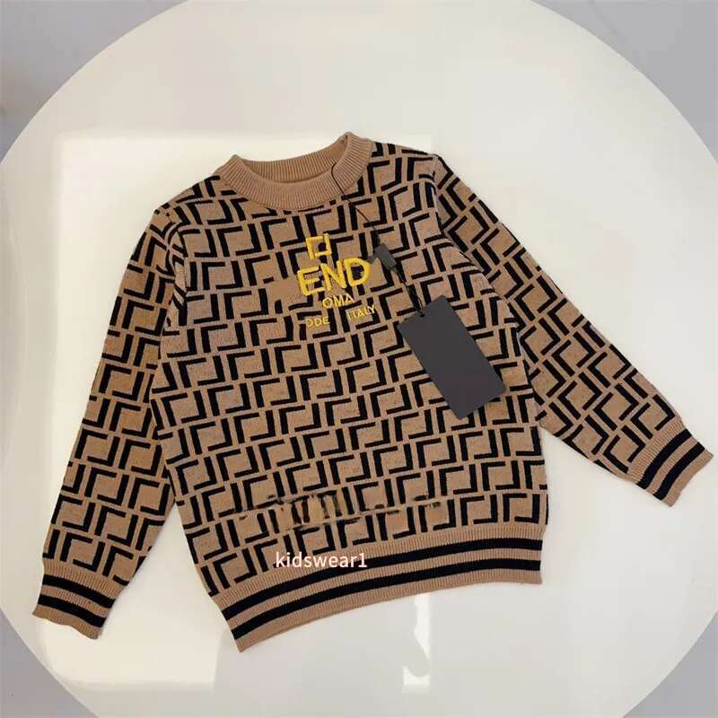 Designer Clothes Sweaters Kids Coat Suitable for boys and girls. Fall/Winter Style. Children's Warm Letter-Printed Pullover Sweater size90-150
