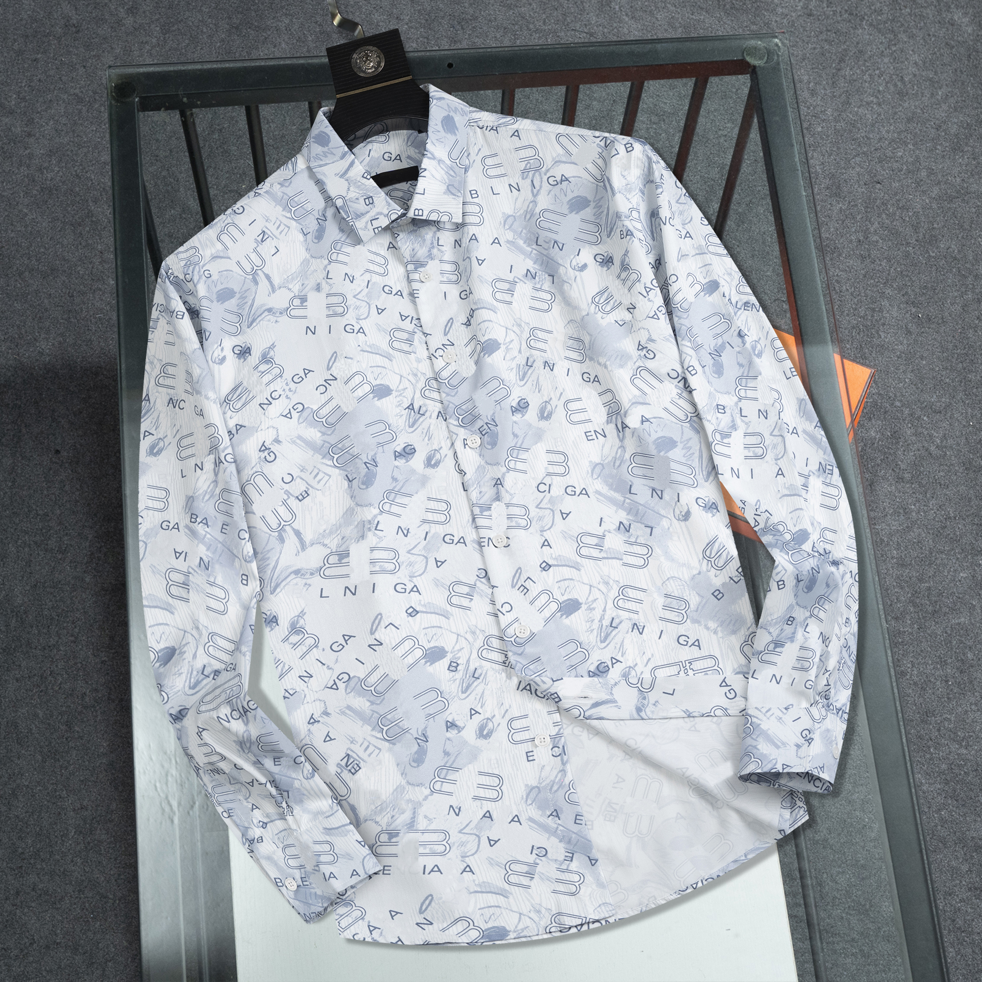 Men's casual shirts designer buttoned long sleeve shirts high quality business fashion hip hop lapel tops