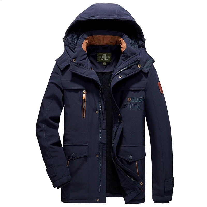 Mens Casual Jacket Fashion Thick Winter Parkas Male Fur Trench Overcoat Heated Warm Jackets Coats Parka Men 250827