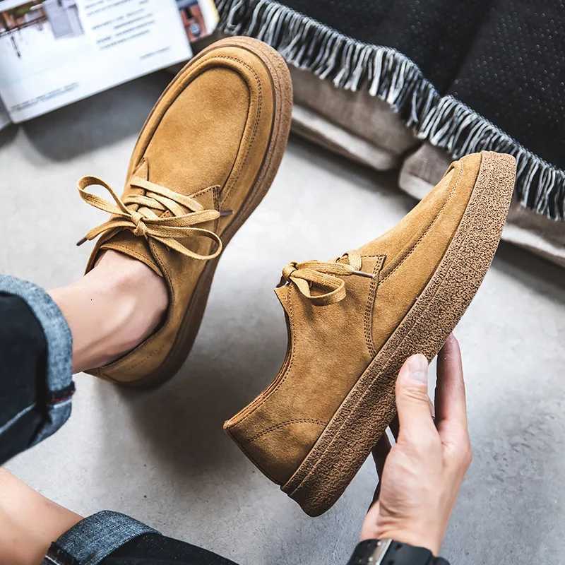 Cowhide Mens Shoes Fiable Shoes Versatile Shoes Low Top Boots Casual Leather Shoes Mens British Work ShoesXJ250827