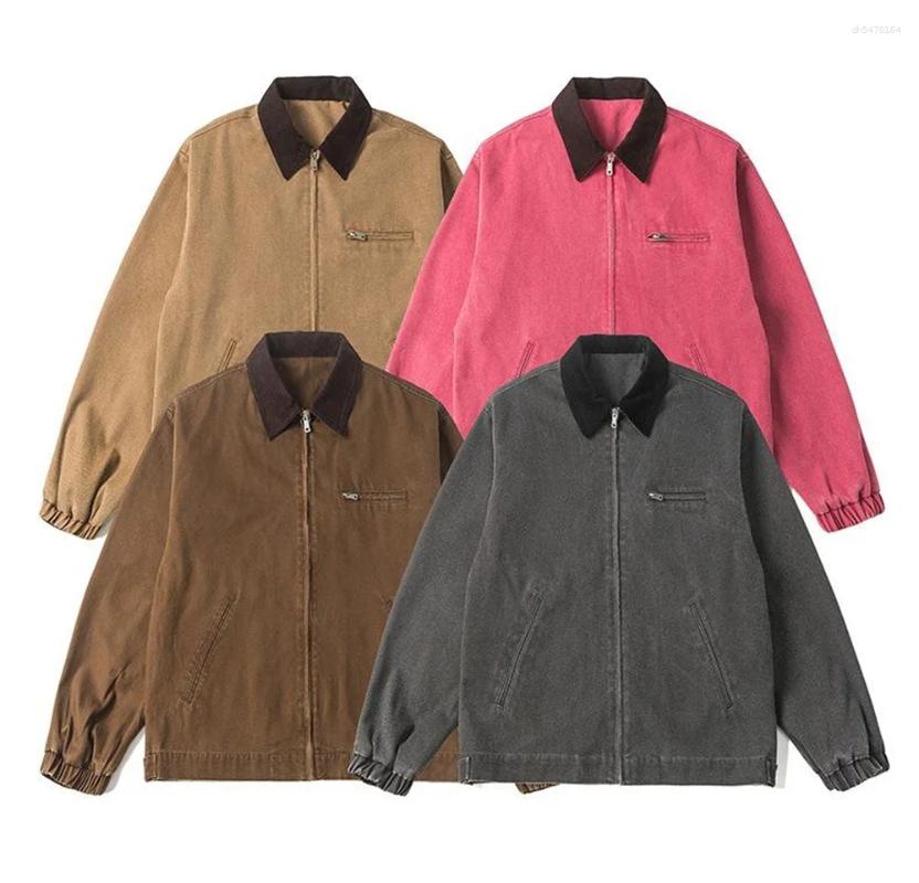 Men's Jackets MAQVOB Excellent Quality Luxury Apparel Vintage Canvas Euro US Size Spring Autum Oversize Zipper Up Outdoor Jacket For Men