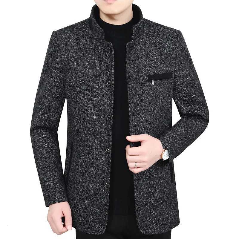 New Winter Men Business Casual Trench Coats Men Fleece Woolen Blends Long Jackets Quality Warm Overcoats Winter Jackets Size 4XLXJ250827