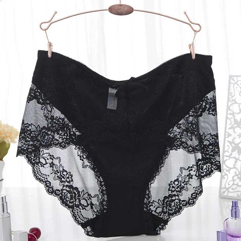 Plus Size Women Panties with High Waist Underwear Ladies Big Size Briefs Large Size Transparent Sexy Lace Panties Female 4XL250826
