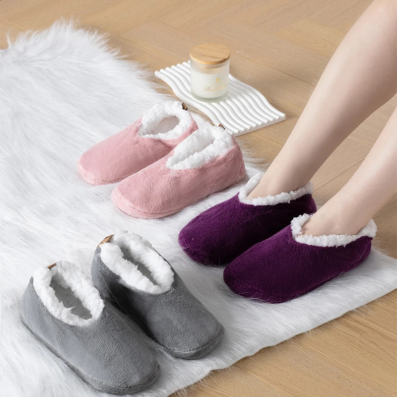 Womens Indoor Floor Socks Keep Warm Winter Men Nonslip Floor Shoes Soft Comfortable Fashion Ladies Home Slippers250827