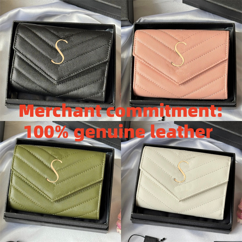 Womens Folding wallet Designer wallet genuine leather Envelope wallet Luxury short Purse Coin Purses key pouch coin pouch cardholder passport holder