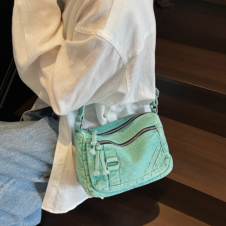Top Brand High Quality New Style Free Delivery Designer Vintage Lightweight Denim 2025 New Trendy Casual Shoulder Crossbody Small Square New Free De