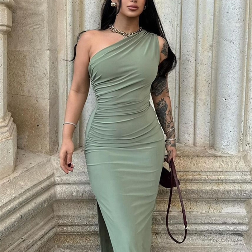 Summer Maxi Dress Women Sexy Split Fashion Sleeveless Backless Slim Dress Female Casual Streetwear Club Elegant Party Dressesww250826