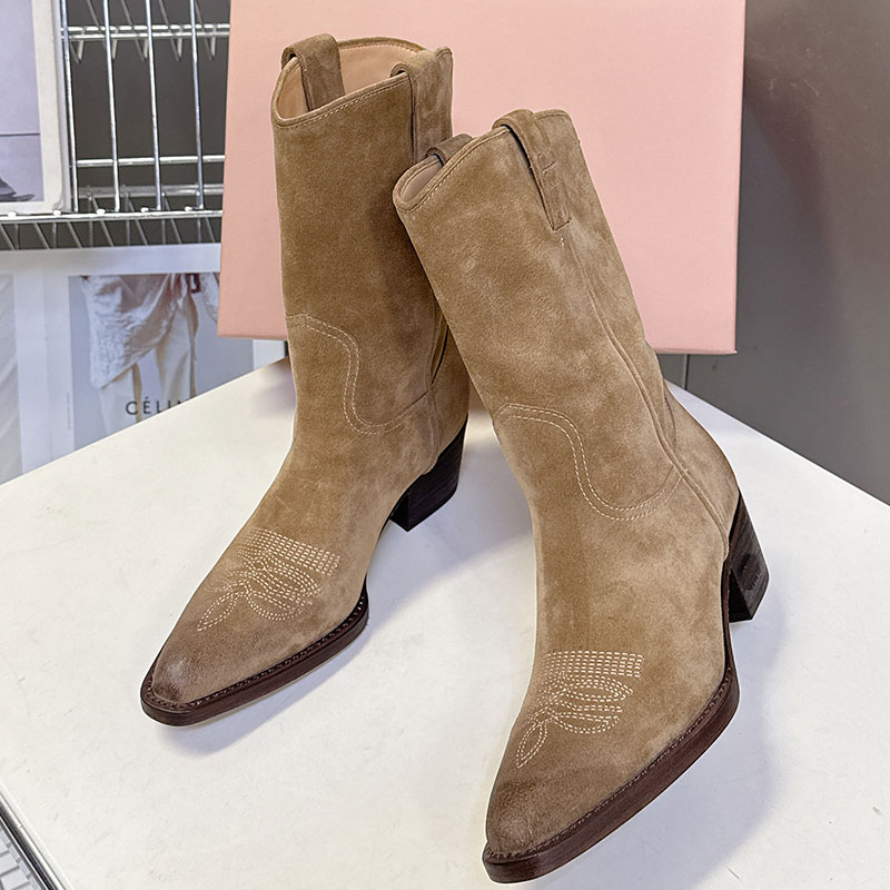 25 fw suede wizard boots designer winter boots womens punk style boots high quality calf leather fabric soft comfortable leather lining boots classi