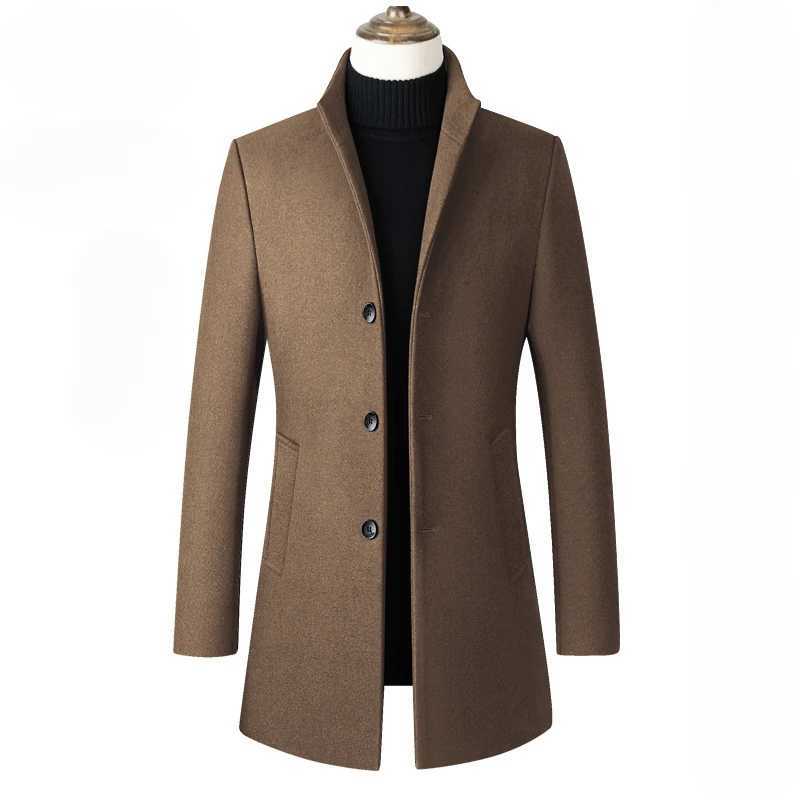New Autumn Men 40 Cashmere Trench Coats Male Business Casual Woolen Blends Long Jackets Man Winter Warm Overcoats EU Size XXLXJ250827