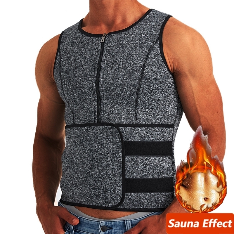 Men Body Shaper Waist Trainer Sauna Suit Sweat Vest Slimming Underwear Weight Loss Shirt Fat Workout Tank Tops Shapewear250827ww