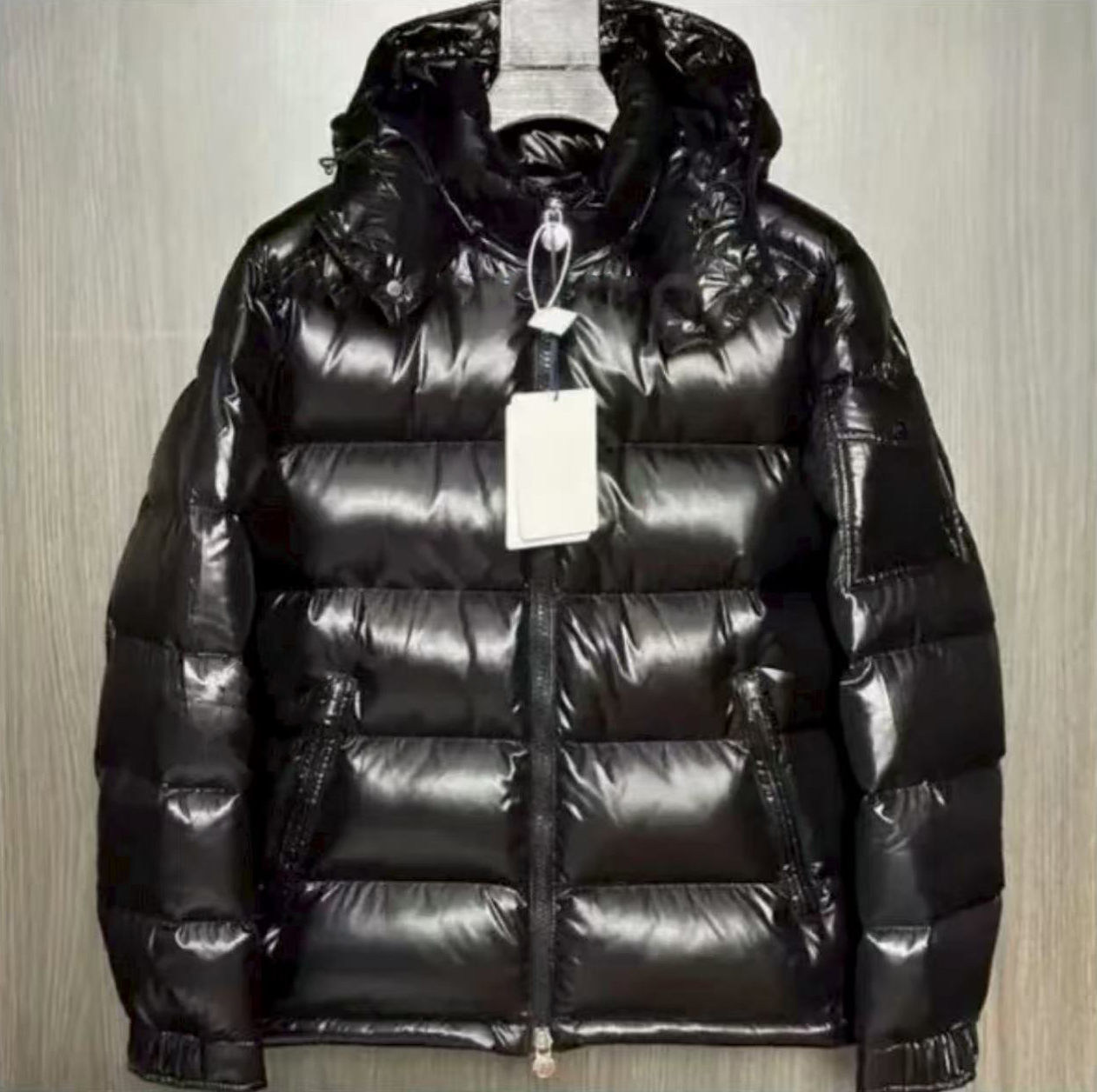 puffer jacket The logo supports FNC arm scan winter jacket correct version Round Zipper Grey Interior jacket Glossy surface waterproof down coat men