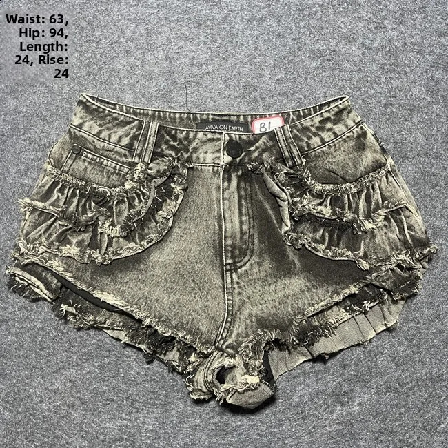 Vintage Y2K Punk Sexy Girl Denim Ultraort Pants Millennium Low Waist Subculture Sle Womens Jeans orts Casual 250827