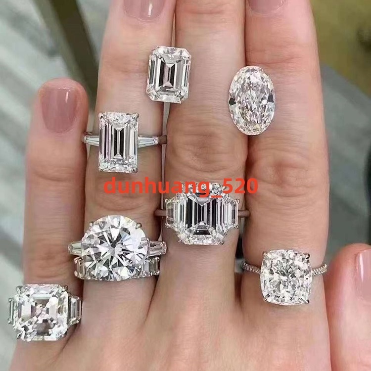 High Quality Fashion Designs Custom 9K/14K/18K Solid Gold Brilliant Cut Diamond Moissanite Fine Rings Jewelry Women
