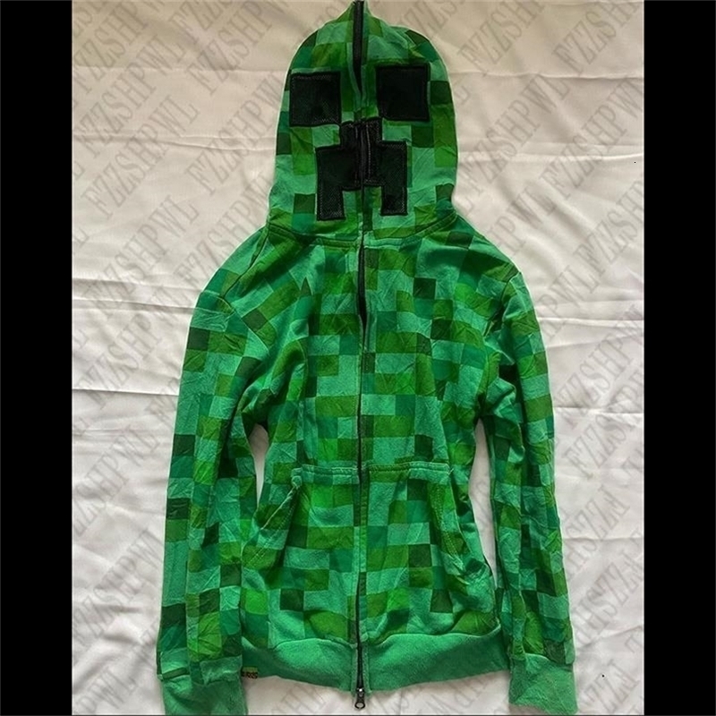 EMO Y2K Zip up hoodie Lattice Harajuku Graphic Print Hip Hop Loose Jacket Retro Gothic Top Casual Punk Zipper Hoodie sweatshirt250826