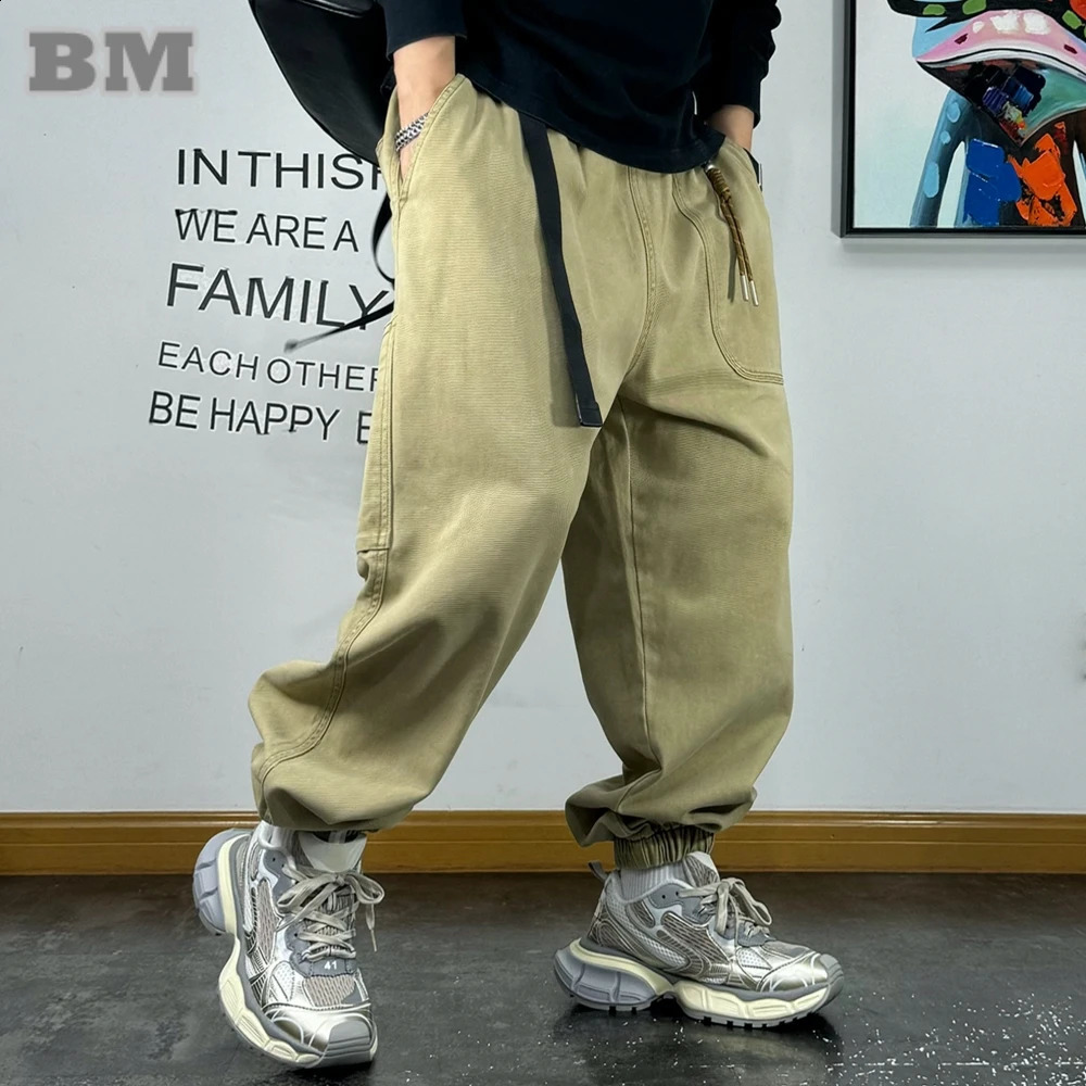 Japanese Streetwear High Quality Baggy Cargo Pants Harajuku Casual Men Clothing Plus Size Joggers Fashion Loose Work Trousers250826