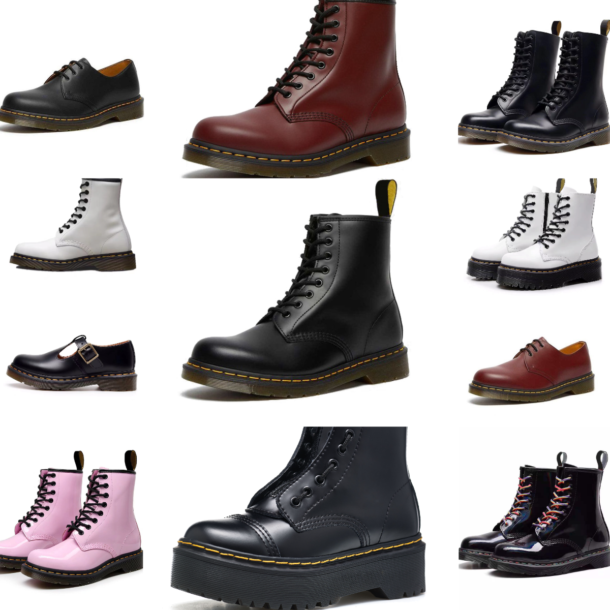 Designer New Drbootiess Boots 1460 Bootsreal Leather Winter Snow Marteen For Men Women Martins Boot Ankle Mini Bootie Trainers Smooth Oxford Bottom