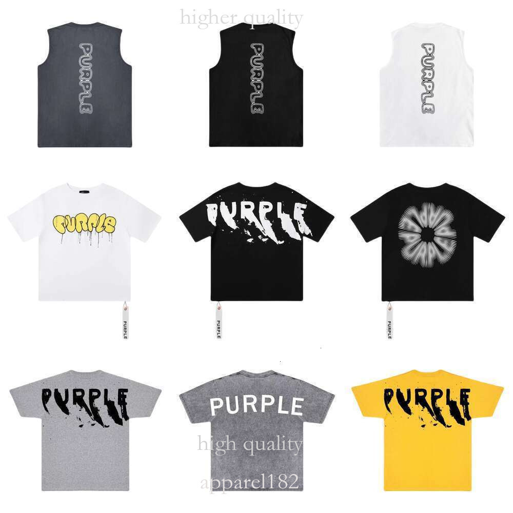 graphic tee Designer purple shirt High Street Men's Printed Summer Fashion Women's T Shirt Designer Long Sleeve Top Letter Cotton T Shirt