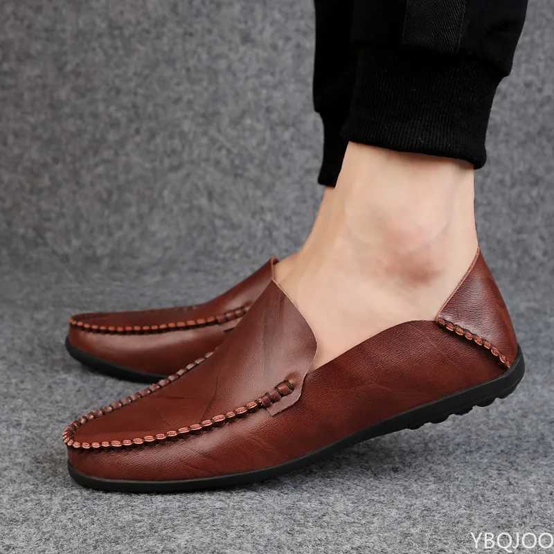 Men Loafers Shoes Soft Genuine Leather SlipOn Sneakers Male Casual Luxury Brand Spring Men Loafers Mocassin Mens ShoesXJ250827