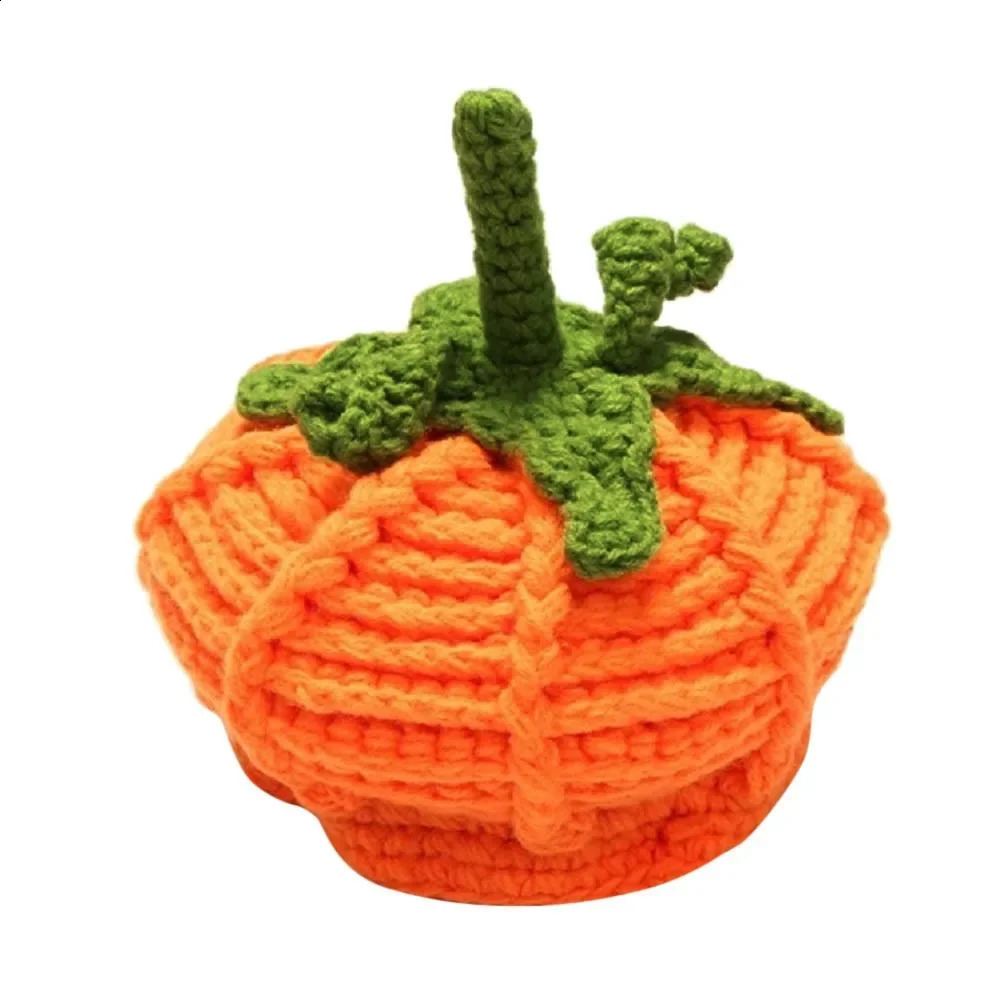 2026 New Born Pography Custume Outfit Pumpkin perfume Perfume Cologne Hat Cute Props cologne Halloween Knitted Baby Care Po Accessories 250827 Desig