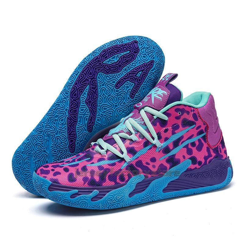 yellow purple Basketball shoes mens and womens high top actual cushioned sports shoes casual shoes -03