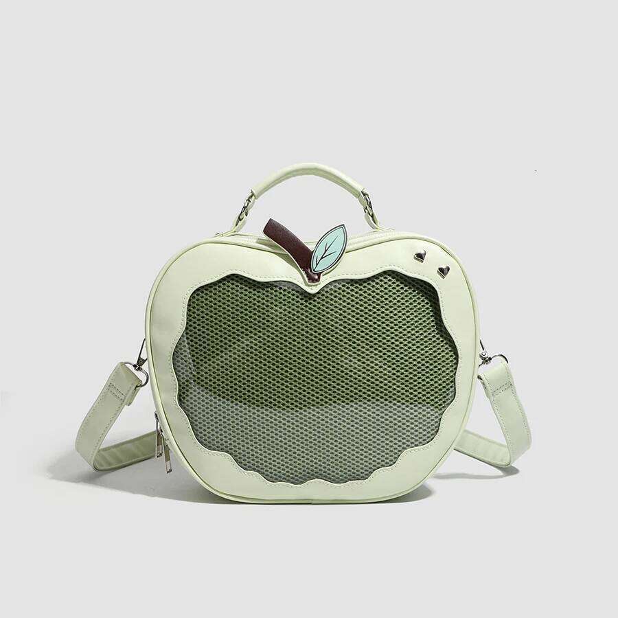 Designer Bags Apple-Shaped Clear Backpack Y2k Haruku Shoulder Women Korean Transparent Ita Bag Schoolbag Cartoon Preppy Handbag Purse Luxury Bag