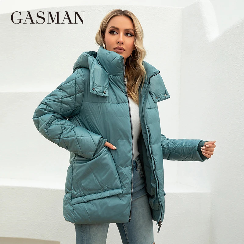 GASMAN Womens Winter Jacket Warm Solid Down Parka Coat Women Fashion Collection Outwear Female Elegant 81505 250826