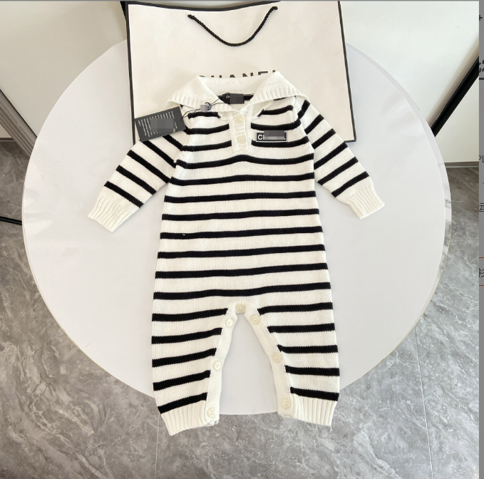 Baby Designer Rompers Label Newborn Full Moon Gift Infant Boys and Girls Fashion Letter Jumpsuits NEW Baby Clothes 100% Cotton Brand Kids Romper 0-2