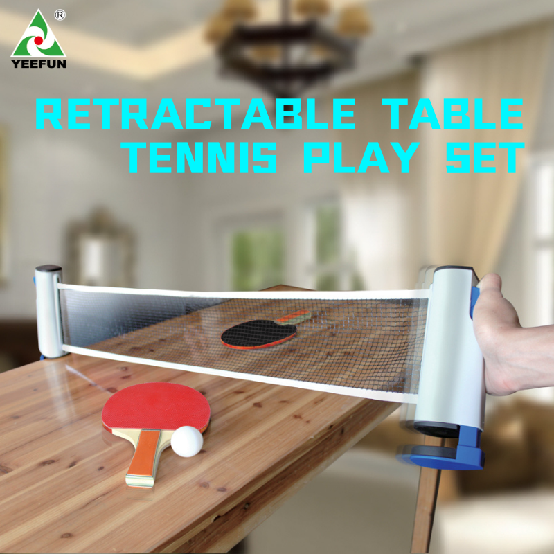 Retractable Portable Ping-Pong Net & Rack - Durable Plastic for All Tables-image-1072725715