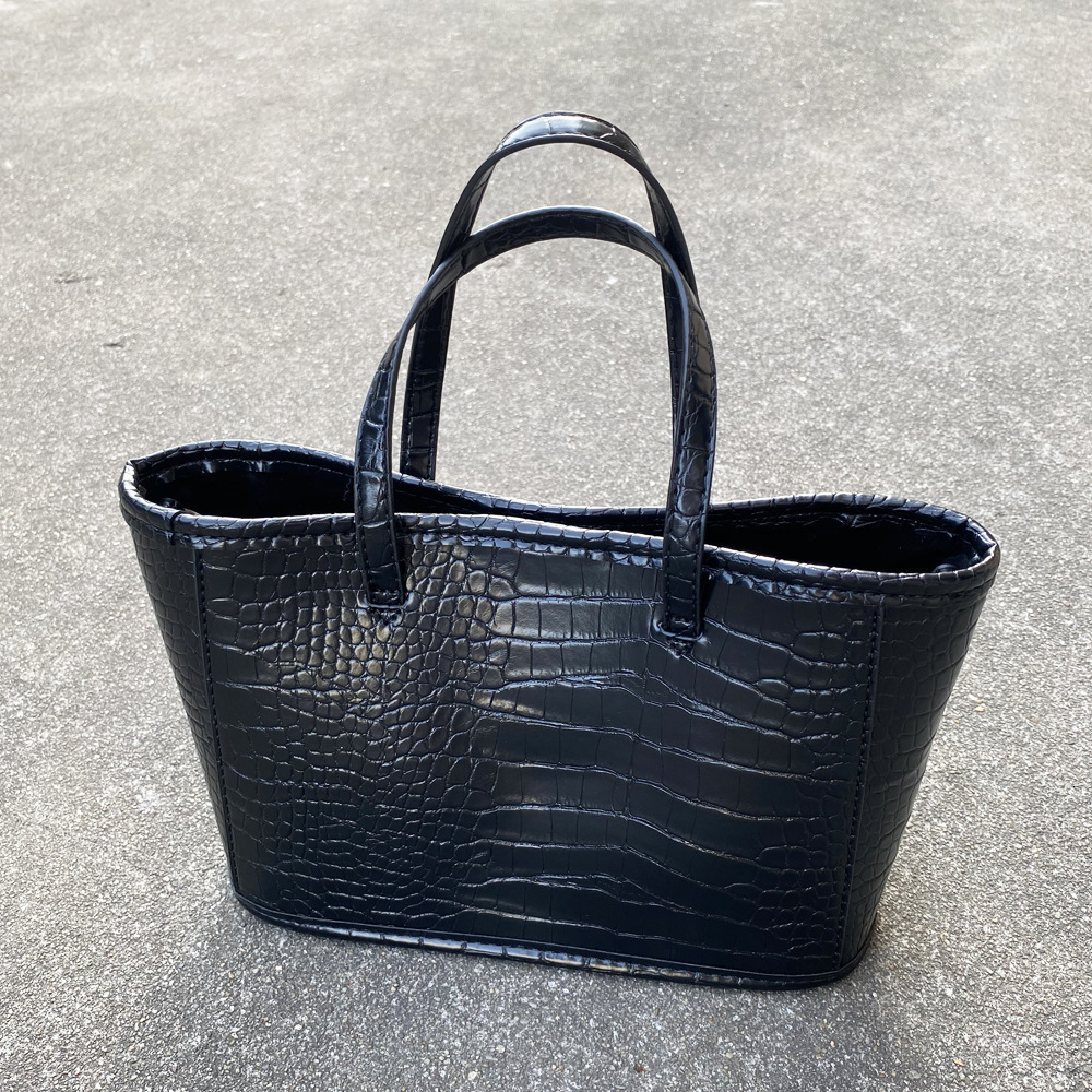 Niche Design Crocodile Pattern Bucket High-End Handbag Shoulder Crossbody Tote Women's Bag Casual