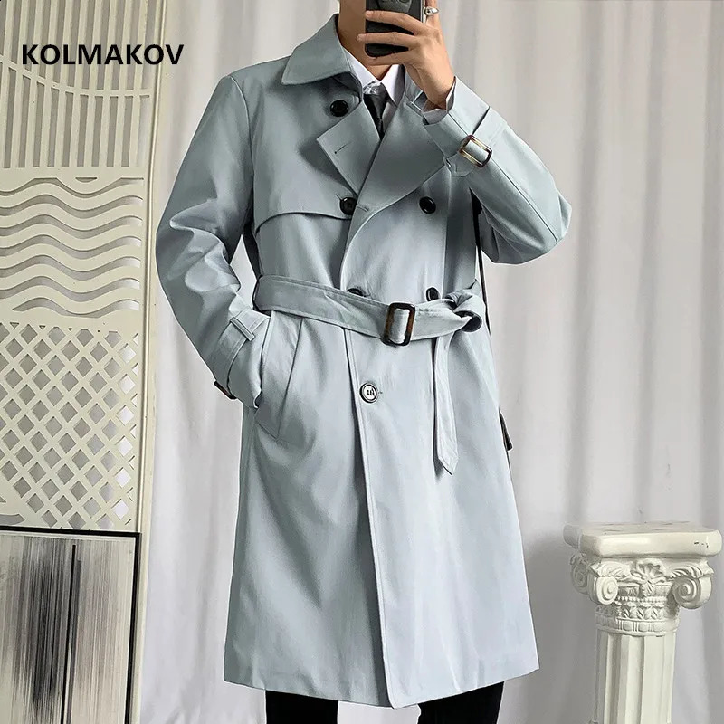 arrival autumn fashion long Style coat men double breasted trench coatspring mens casual jackets full size M4XL 250827BJ
