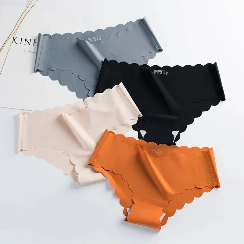 4pcs Ice Silk Seamless Womens Underwear with Pure Cotton Crotch for Highend Japanese Girls250827