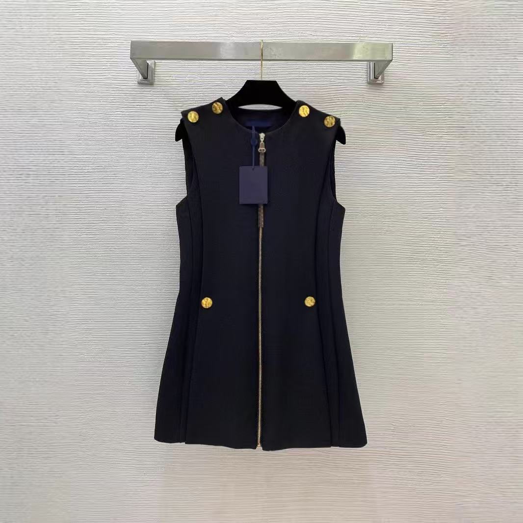 Summer new design elegant and stylish chic style cool luxury age-reducing black sleeveless dress for petite girls