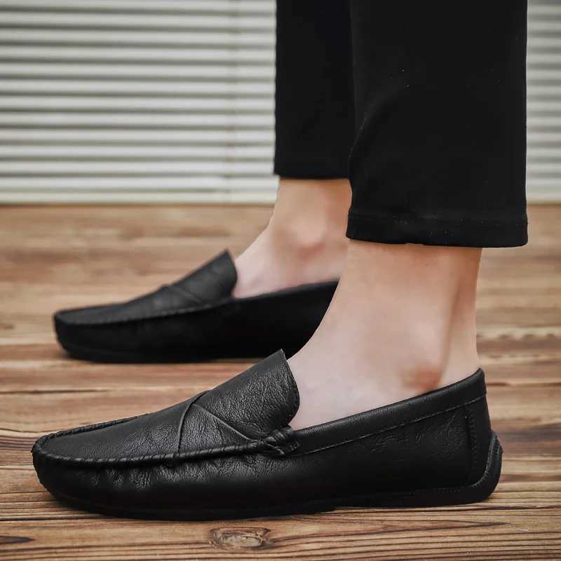 Flat Bottomed Casual Mens Loafers British Minimalist Style Business Office Leisure Party Comfortable Outdoor ShoesXJ250827